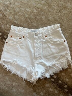 Zara Distressed Denim Shorts